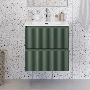 Тумба под раковину без столешницы BelBagno Uno 60 подвесная, 2 ящика, матовая еловая