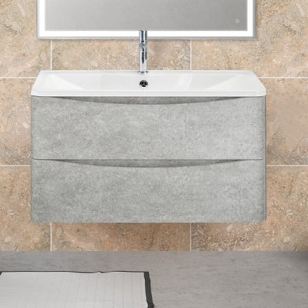 Тумба под раковину без столешницы BelBagno Acqua 100 подвесная, cemento verona grigio