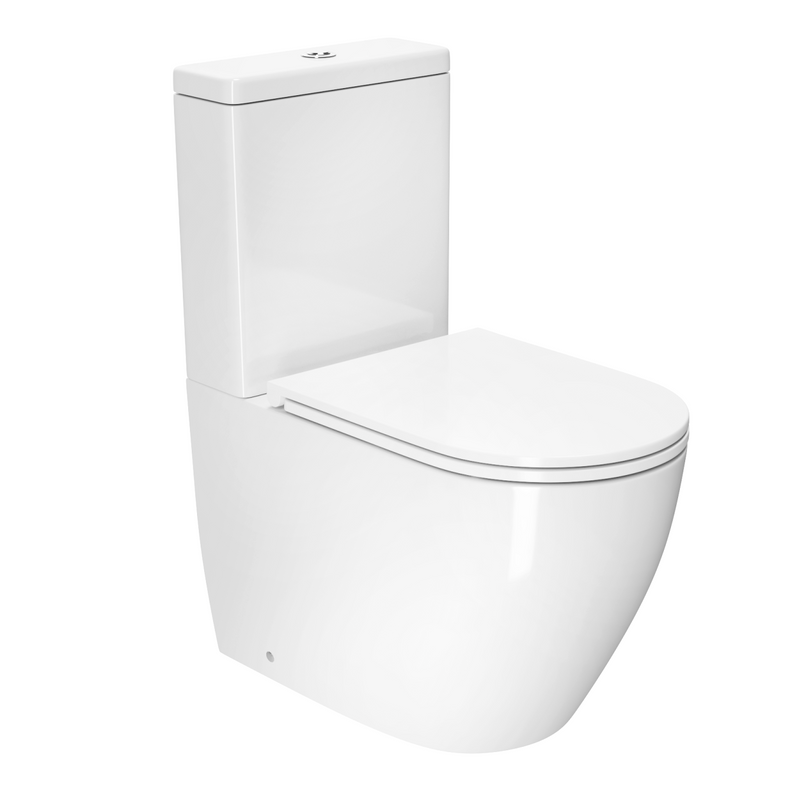 Унитаз-компакт напольный D&K Matrix DT1397016, безободковый, белый