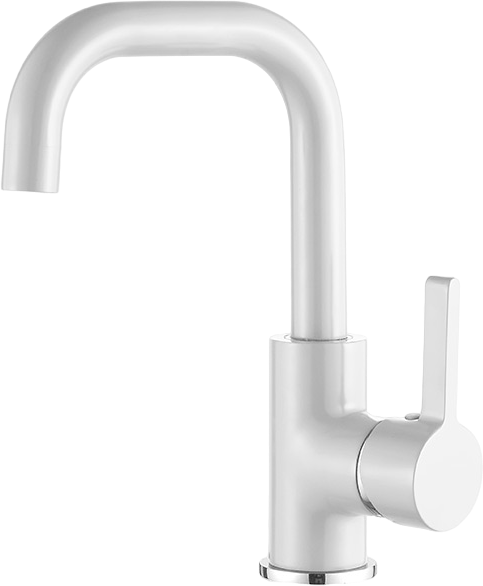 Смеситель для раковины Ledeme L1099W, белый