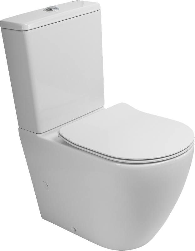 Унитаз-компакт напольный BelBagno Sfera-r BB2141CP-TOR BB2034SC с микролифтом, безободковый, белый