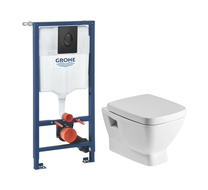 Комплект 2 в 1 Унитаз подвесной Santek Нео 1WH302423 + Инсталляция с кнопкой Grohe Rapid SL 1000044