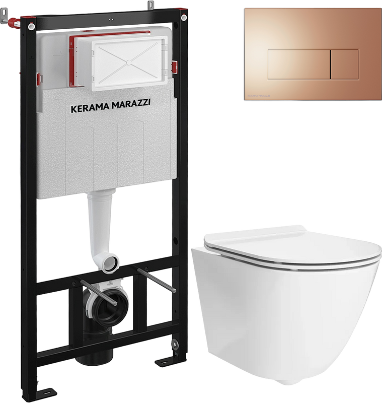 Комплект 3 в 1 Унитаз подвесной KERAMA MARAZZI Sfera SF.wc.02 + Инсталляция INST.A.WC + Кнопка FPS.A.RGM
