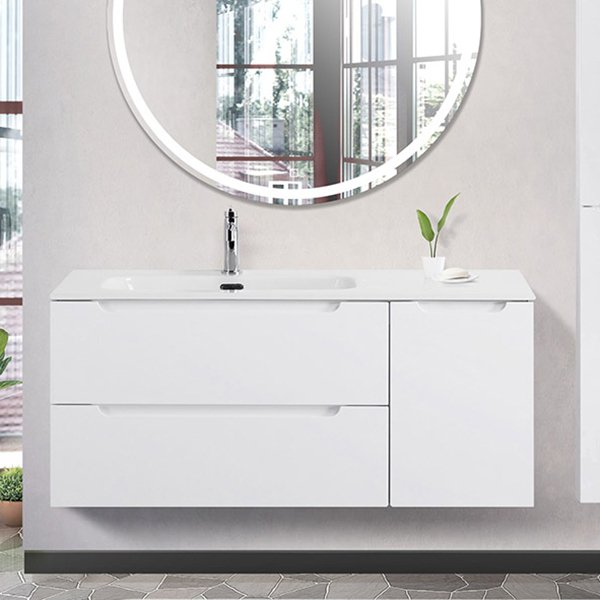 Тумба под раковину без столешницы BelBagno Etna 120 L 2 ящика, дверца, bianco lucido
