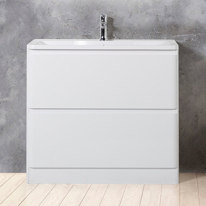 Тумба под раковину без столешницы BelBagno Albano 100 напольная, bianco lucido