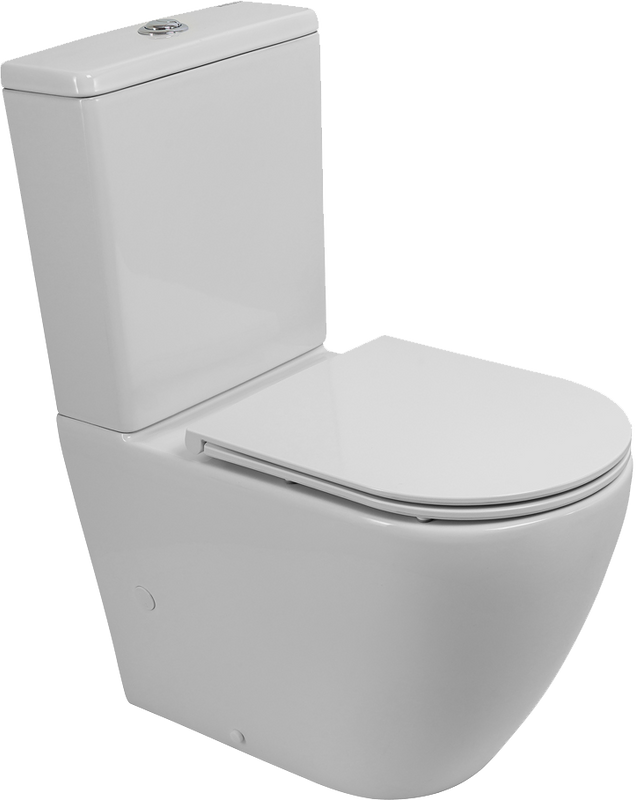 Унитаз-компакт напольный BelBagno Sfera-r BB2141CP-TOR BB870SC с микролифтом, безободковый, белый