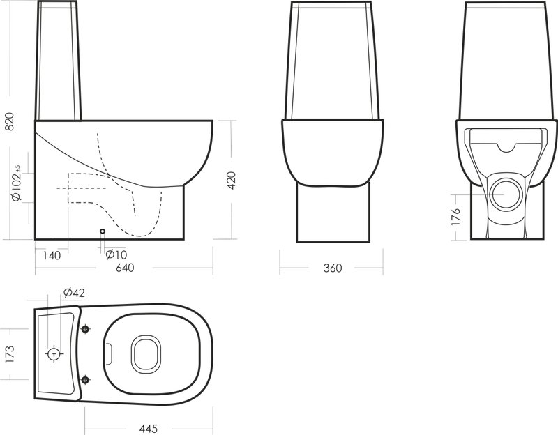 Унитаз-компакт напольный Sanita luxe Infinity RML Slim