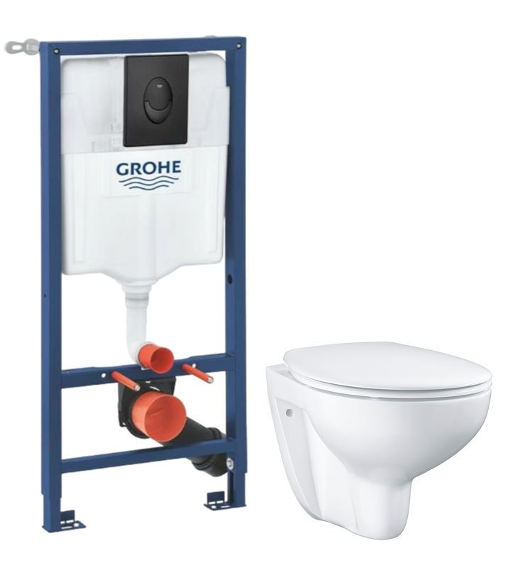 Комплект 2 в 1 Унитаз подвесной Grohe Bau Ceramic 39351000 + Инсталляция с кнопкой Rapid SL 1000044
