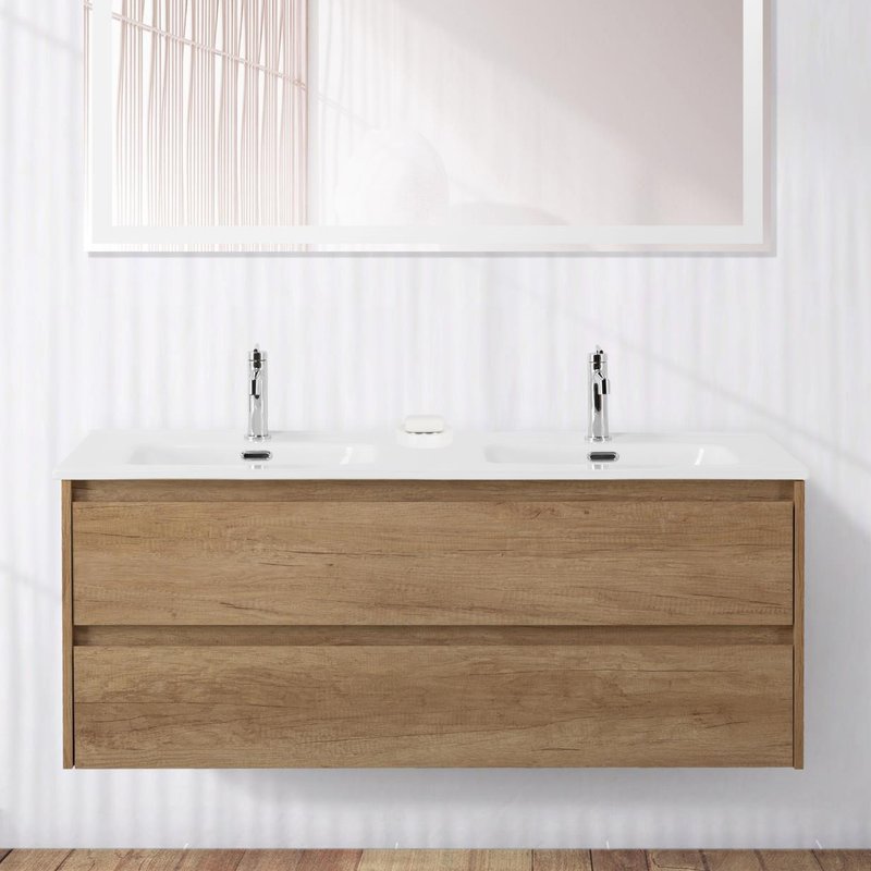 Тумба под раковину без столешницы BelBagno Kraft 120 для двоих, rovere nebrasca nature