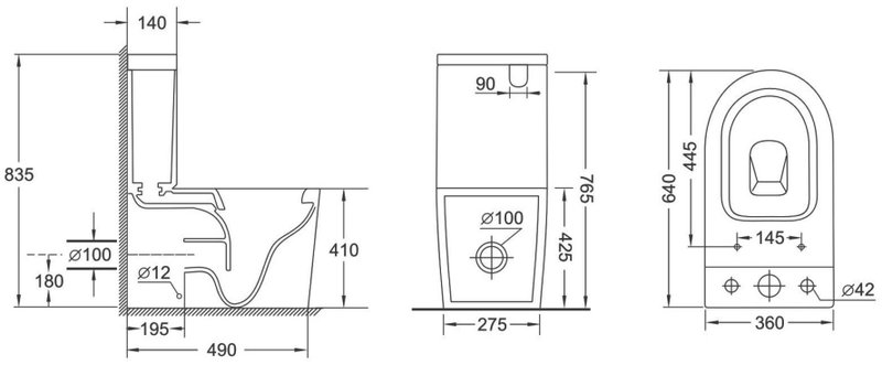 Унитаз-компакт напольный Grossman GR-4458MSQ, с микролифтом, белый матовый