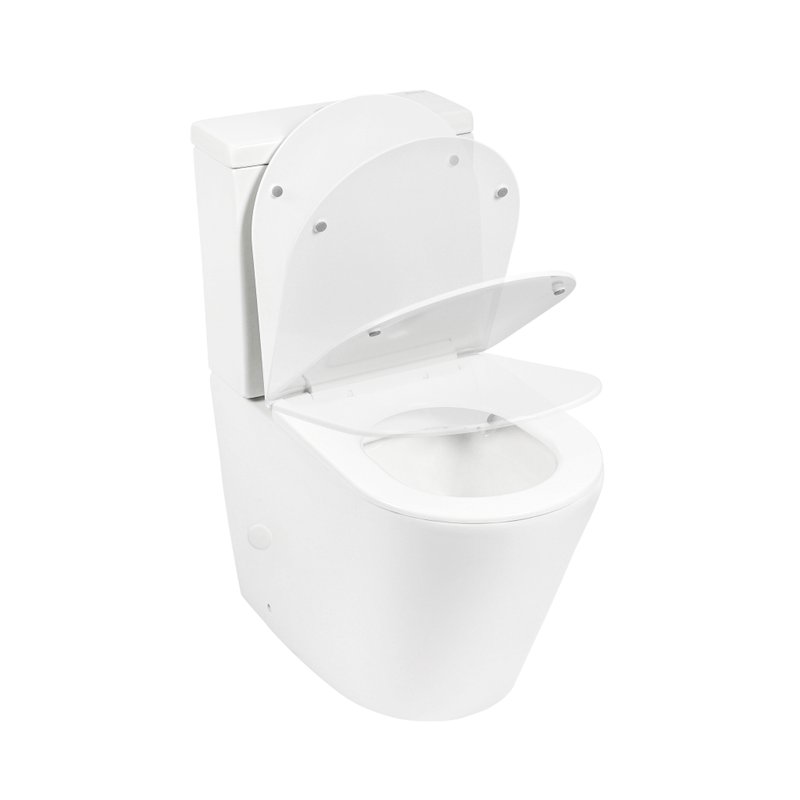 Унитаз-компакт напольный Royce Ozzy RCT-130407WH, безободковый, с микролифтом