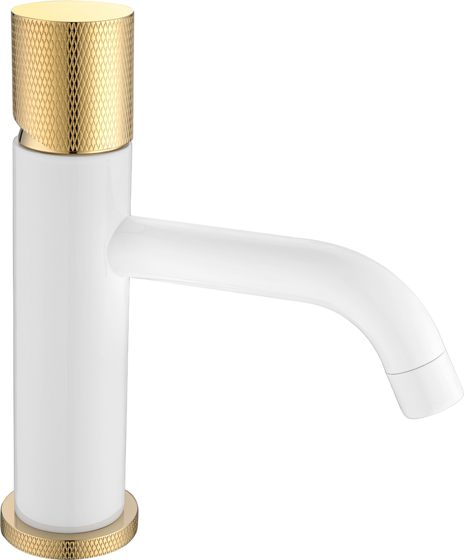 Смеситель для раковины Boheme Stick 121-WG.2, white touch gold