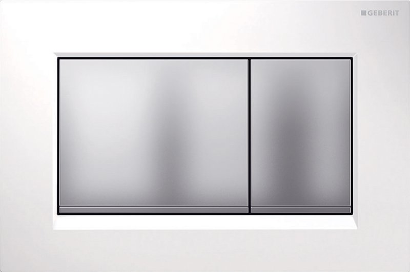Кнопка смыва для унитаза Geberit Sigma 30 115.883.KL.1 пластик, цвет белый, матовый хром