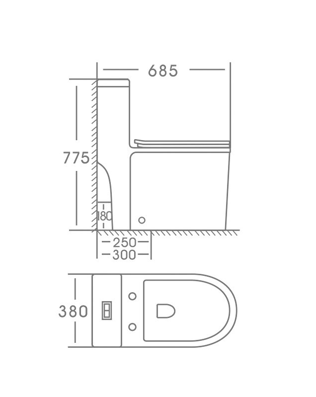 Унитаз-моноблок напольный Stella Polar Куэнка KN6831000, белый