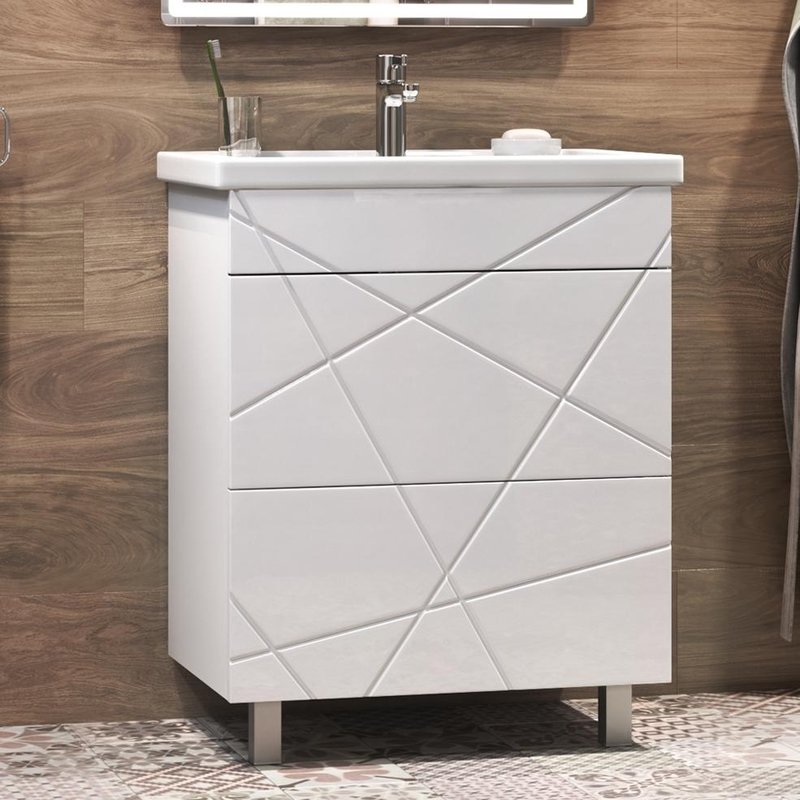 Тумба под раковину без столешницы Vigo Geometry 60 белая