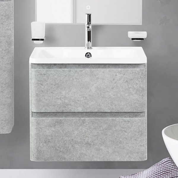 Тумба под раковину без столешницы BelBagno Albano 60 подвесная, cemento verona grigio