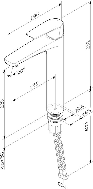 Смеситель для раковины AM.PM Gem F90A92022, черный