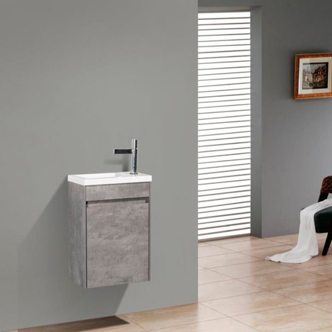 Тумба под раковину без столешницы BelBagno Pietra Mini 40 L stucco cemento