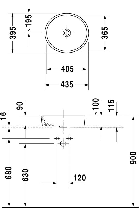 Накладная раковина Duravit Starck 2 44