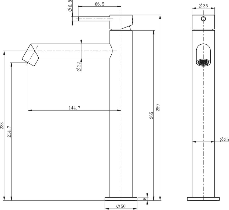 Смеситель для раковины Wonzon & Woghand WW-H1064-CR, хром