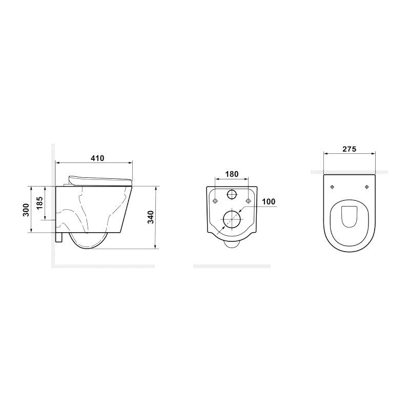 Детский унитаз подвесной Badenbecher T05W, белый