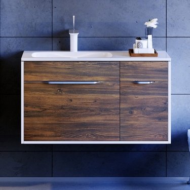 Тумба под раковину без столешницы Aqwella 5 stars Malaga 90 L крафт темный