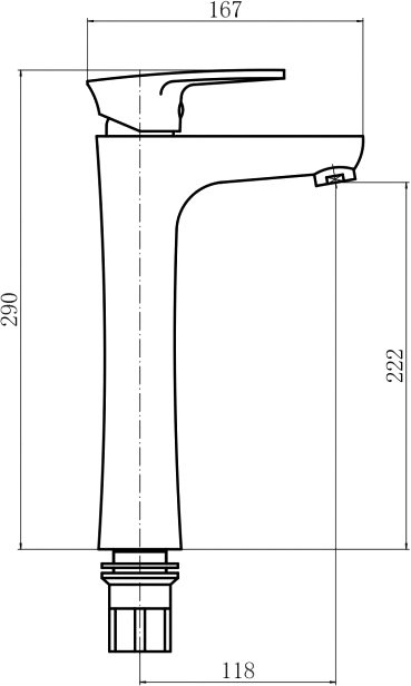 Смеситель для раковины Plstart PL3005-7, черный