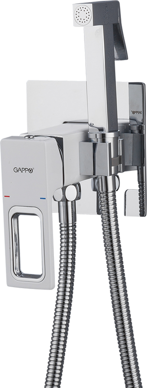 Гигиенический душ Gappo G17-8 G7217-8, С ВНУТРЕННЕЙ ЧАСТЬЮ, белый, хром