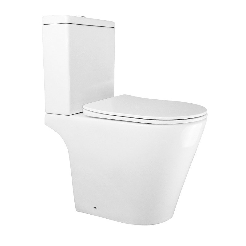 Унитаз-компакт напольный AZARIO Flin AZ-1363C, глянцевый белый
