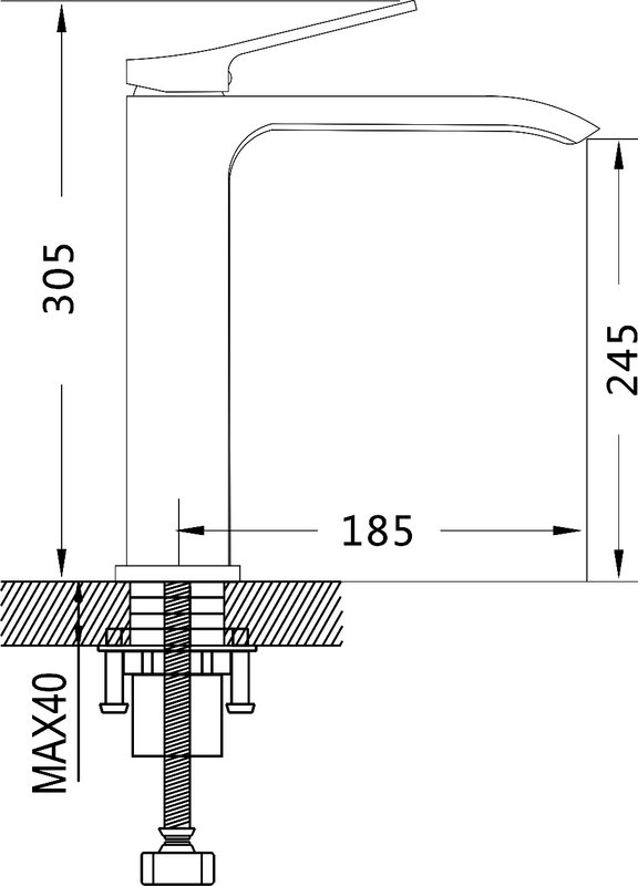 Смеситель для раковины Shevanik S40 S4011, хром