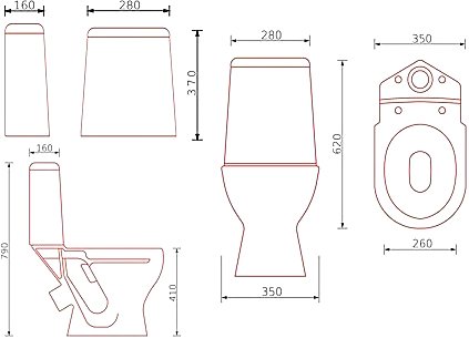 Унитаз-компакт напольный SMARTsant Тренд VT1201W