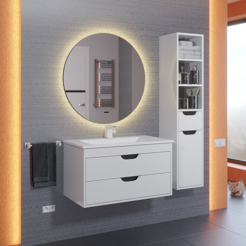 Зеркало Uperwood Modul 2949345680, 65х65, круглое, сенсор/антизапотевание