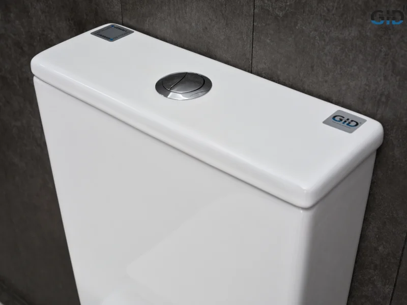 Унитаз-компакт напольный GID Cuadrado Tn2184 безободковый, с микролифтом, белый