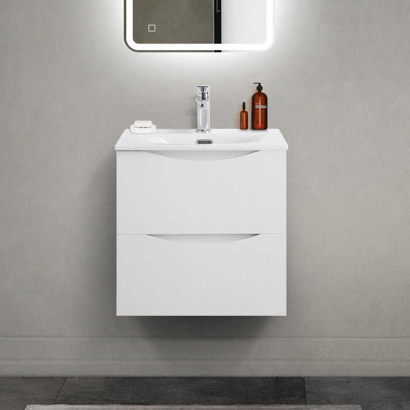 Тумба под раковину без столешницы BelBagno Marino-cer-mini 50 подвесная, bianco lucido