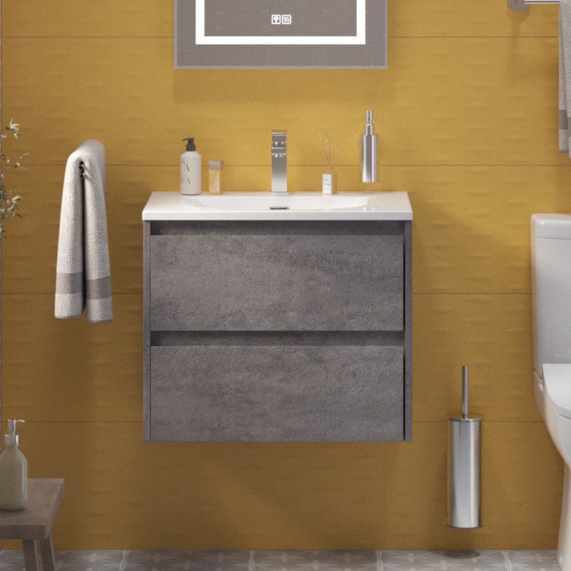 Тумба под раковину без столешницы BelBagno Kraft 39 70 cemento grigio