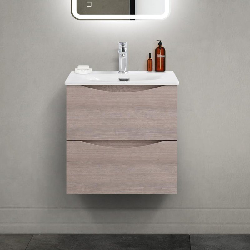 Тумба под раковину без столешницы BelBagno Marino-cer-mini 50 подвесная, rovere grigio
