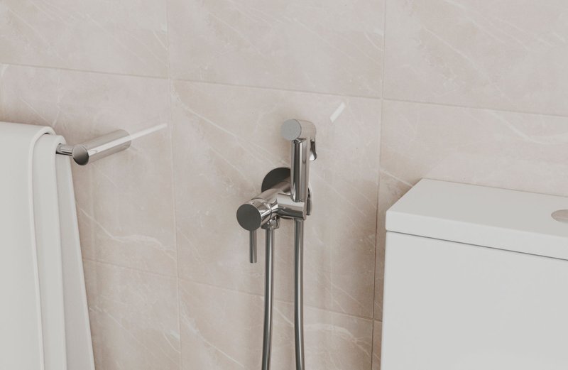 Гигиенический душ Bravat D9151CP-ENG, со смесителем, хром