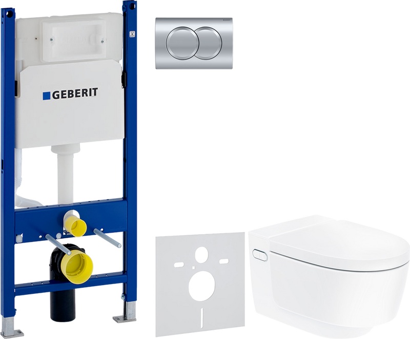 Комплект 3 в 1 Умный унитаз Geberit AquaClean Mera Comfort 146.214.11.1 + Инсталляция с кнопкой Duofix Delta 458.149.21.1 + Звукоизоляция 156.050.00.1