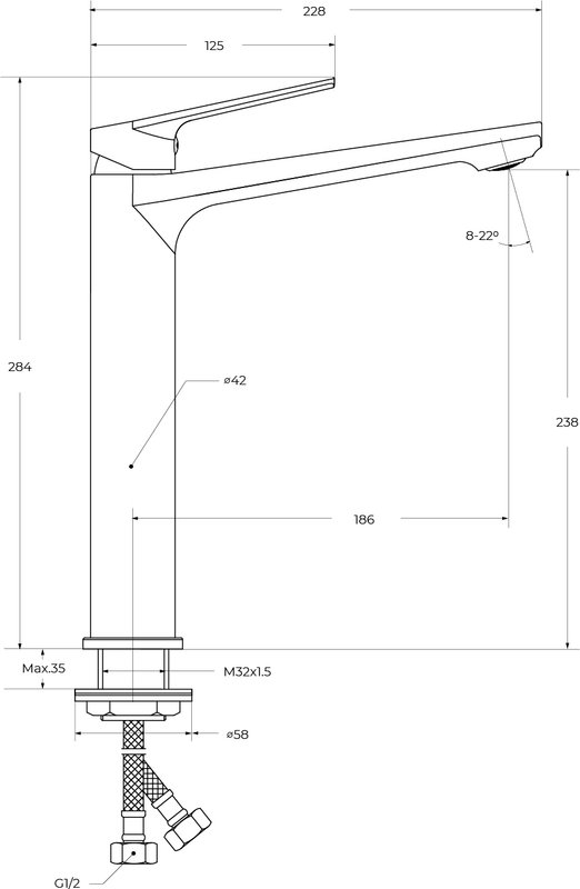 Смеситель Cezares Comfort LC-01-W0, хром