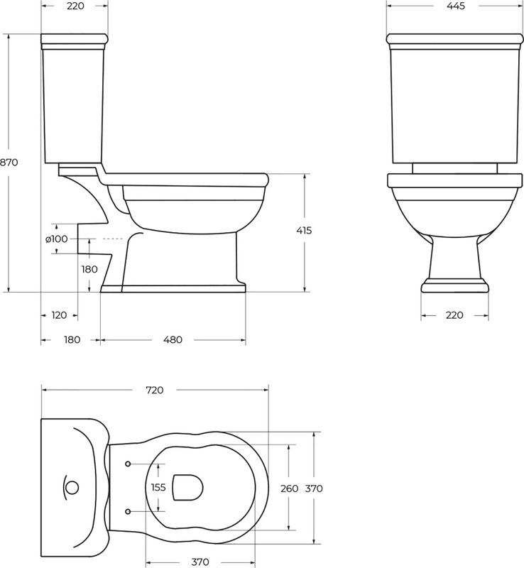 Унитаз-компакт напольный BelBagno Boheme BB115CPR
