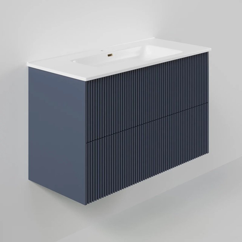 Тумба под раковину La Fenice TERRA Twin Blu Grigio синяя матовая 100 см