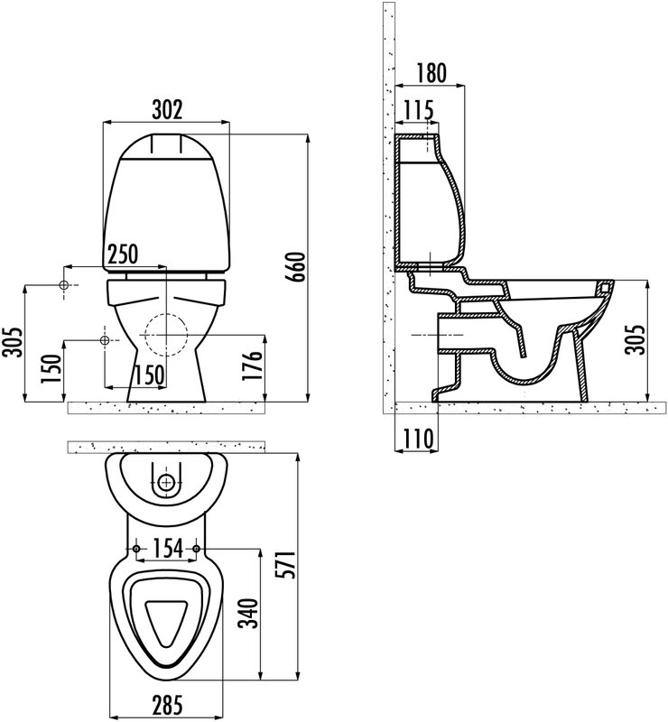 Детский унитаз-компакт Creavit Cocuk CK311D