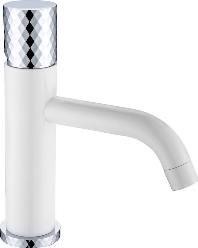 Смеситель для раковины Boheme Stick 121-WCR, white diamond chrome