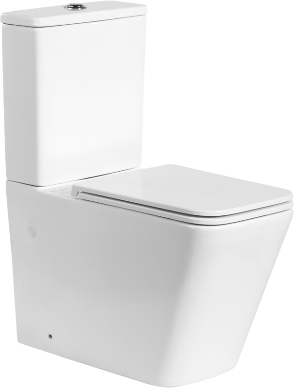 Унитаз-компакт напольный BelBagno Ardente-R BB02093CPR BB02093T с микролифтом, безободковый, глянцевый белый