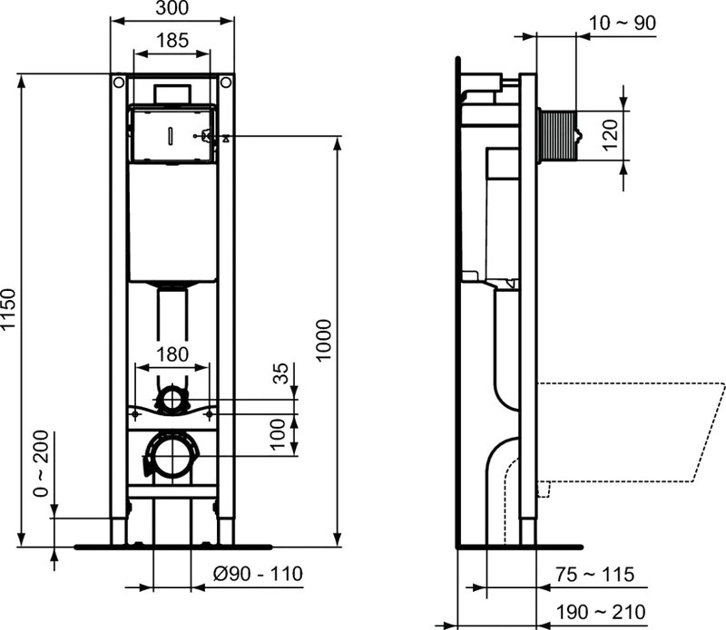 Комплект 4 в 1 Ideal Standard Connect