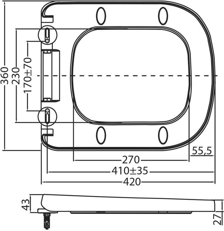 Крышка-сиденье BelBagno Albano BB120SC с микролифтом