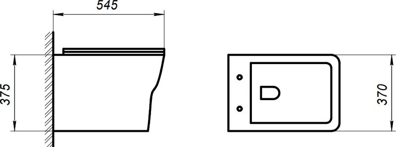Чаша для унитаза подвесного BelBagno Romano