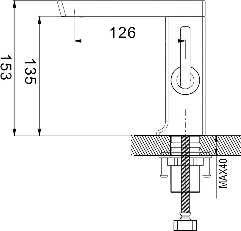 Смеситель для раковины Rose R18C R1801C, белый