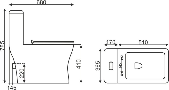 Унитаз-моноблок напольный EvaGold SM9608