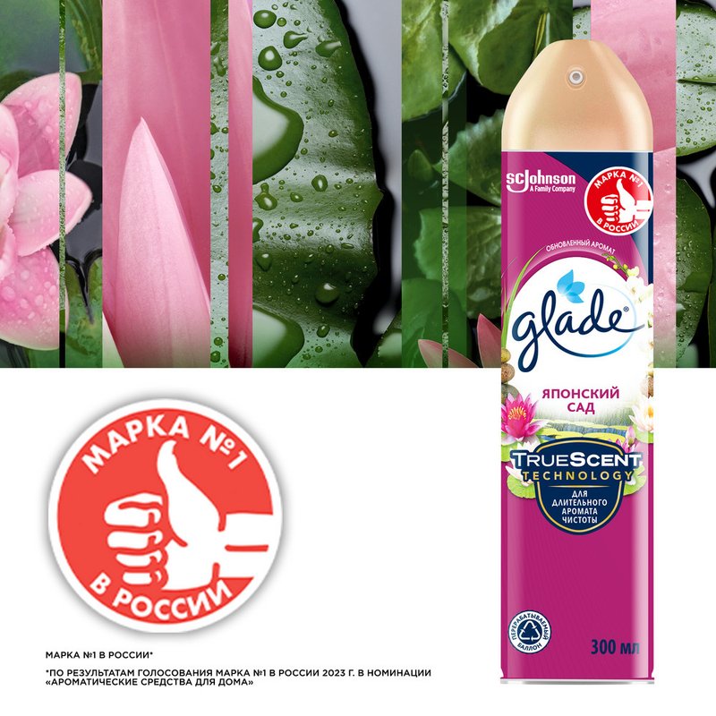 Освежитель воздуха Glade, аэрозоль, японский сад